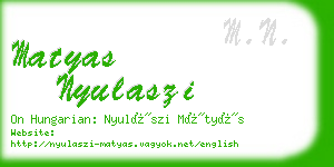 matyas nyulaszi business card